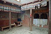 Ladakh - Alchi monastery, cortyard of the main temple entrance 